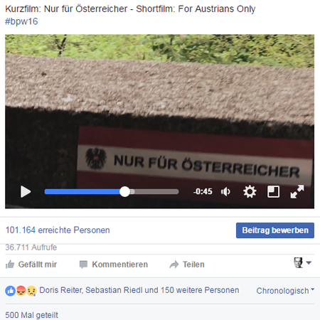 Nur für Österreicher - Facebook-Video